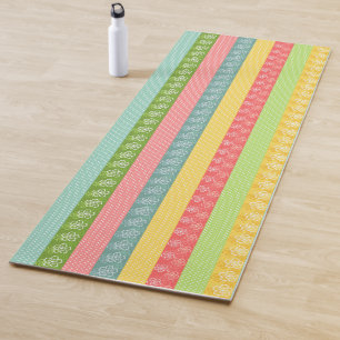 Pastell Gemustert Stripes Yoga Mat Yogamatte