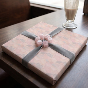 Pastell-Geometrie-Pop Rosa Geschenkpapierrolle Geschenkpapier
