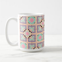 Pastell-Geometrisches Fliesenmuster | Rosa Mint Li
