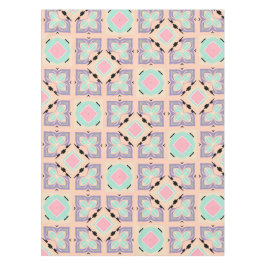 Pastell-Geometrisches Fliesenmuster | Rosa Mint Li Tischdecke