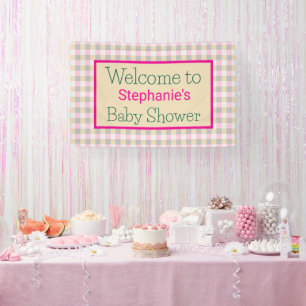 Pastell-Gingham-Karogestaltung  Banner