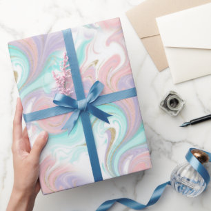 Pastell Glitter Ombre Regenbogenfarben Muster Geschenkpapier