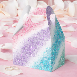 Pastell Glitter Regenbogen Geschenkschachtel