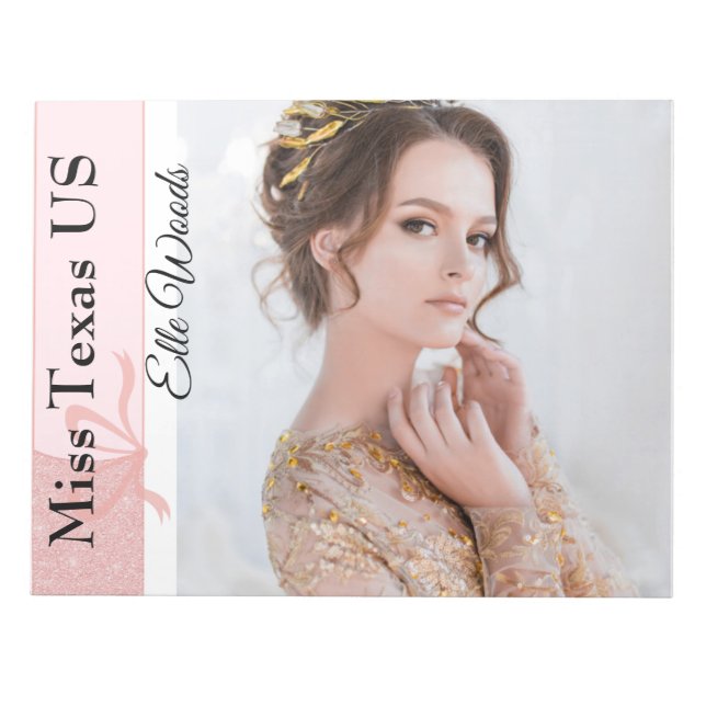 Pastell-Glitzer Notizblock (Vorderseite)