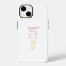 Pastell-Glück Süße Katzen Doodle Ästhetik-Telefon
