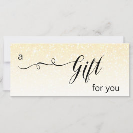 *~* Pastell Gold Amber Glitzer Trendy Gift Card