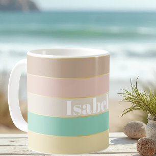 Pastell Gold Benutzerdefinierte Sommerfarben-Block Kaffeetasse