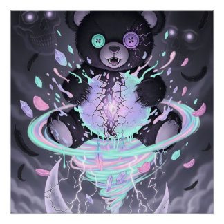 Pastell-Goth-Mystikbär Poster