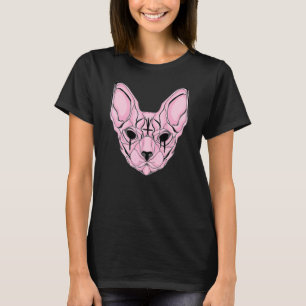 Pastell-Goth-Sphynx-Katze T-Shirt