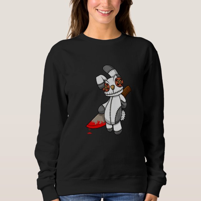 Pastell-Goth-Voodoo-Puppen-Hase   Sweatshirt (Vorderseite)