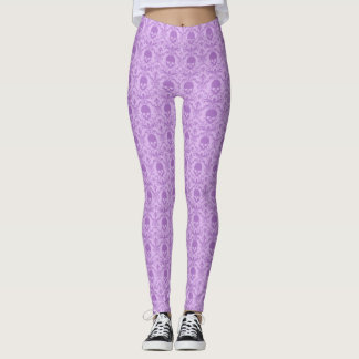 Pastell-Gotische-Barock-Totenkopf-Muster-Leggings Leggings