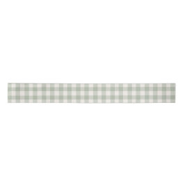 Pastell-grünes Gingham-Muster Satinband