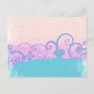 Pastell-Grunge-Fantasie-Postkarte Postkarte