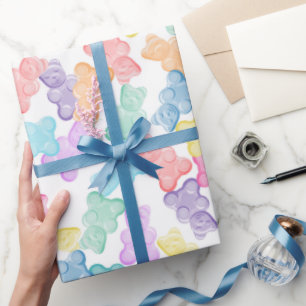 Pastell Gummy Bears Party Wrapping Paper Geschenkpapier