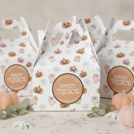 Pastell-Halloween-Kürbisse-Geister-Muster ID1326 Geschenkschachtel