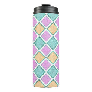 Pastell-Harlekin-Prism-Diamantmuster Thermosbecher