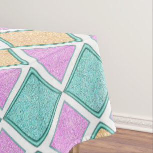 Pastell-Harlekin-Prisma-Diamantmuster Tischdecke