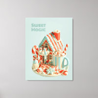Pastell-Haus aus 3D-Süßigkeiten Süße Magie