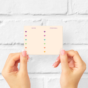 Pastell-Herz-Arbeits- und persönliche Haftnotizen Post-it Klebezettel
