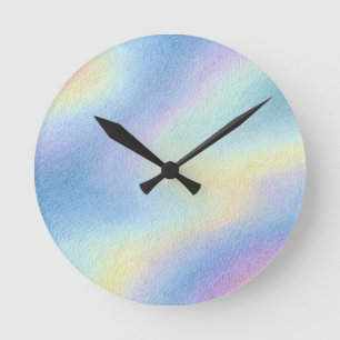 Pastell-Himmelsdrift Runde Wanduhr