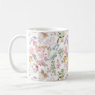 Pastell-Hochzeitsornamentmuster 02 Kaffeetasse