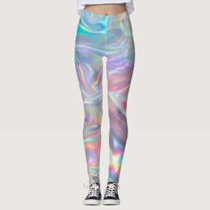 Pastell-Holografische Meerjungfrau-Swirleggings Leggings