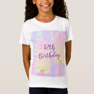 Pastell Ice Pop Ice Creme Geburtstag T-Shirt