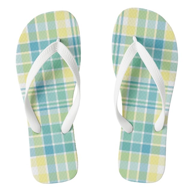 Pastell Kariert Flip Flops (Fußbett)