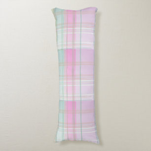 Pastell Kariert Rundkissen Seitenschläferkissen