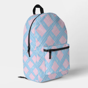 Pastell Karierter Rucksack
