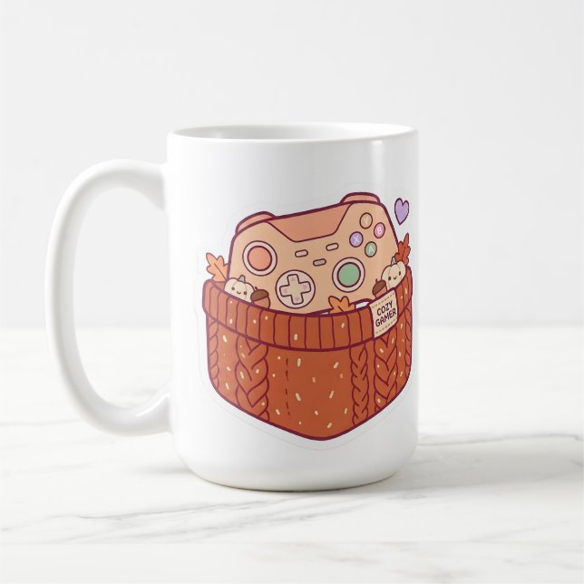 Pastell Kawaii Cozy Gamer Controller Pullover Tass Kaffeetasse (Links)