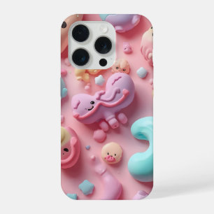 Pastell Kawaii Süßigkeiten Charakter Kunst iPhone 15 Pro Hülle