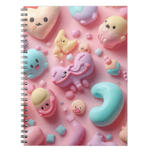 Pastell Kawaii Süßigkeiten Charakter Kunst Notizblock