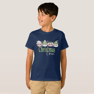 Pastell Kawaii Weihnachtskatzen T-Shirt