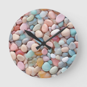 Pastell-Kies-Wand-Uhr Runde Wanduhr