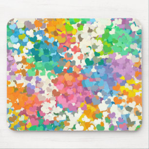 Pastell-Konfetti-Herzen Mousepad