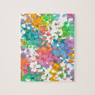 Pastell-Konfetti-Herzen Puzzle