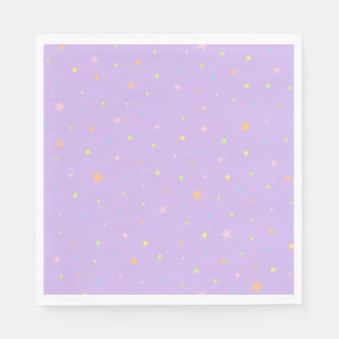 Pastell Konfetti und Sterne Serviette