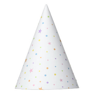 Pastell Konfetti Weiße Partyhut