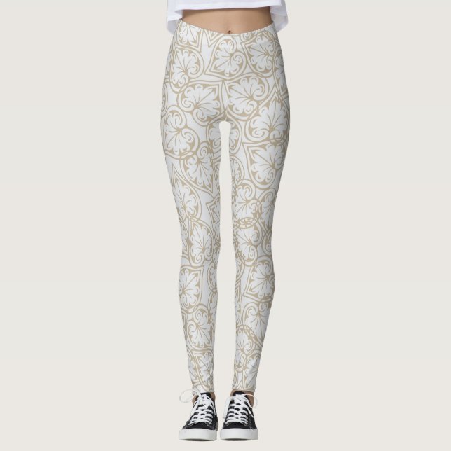 Pastell Kontur Floral Leggings (Vorderseite)