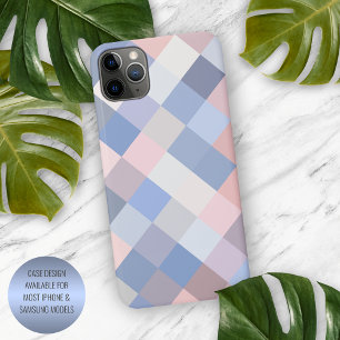 Pastell-Korallen-Rosa-Violett-Blau-Pixel-Art iPhone 16 Pro Max Hülle