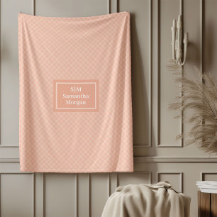 Pastell-Korallen-Wurf-Minimalist-Geschenk für sie Fleecedecke