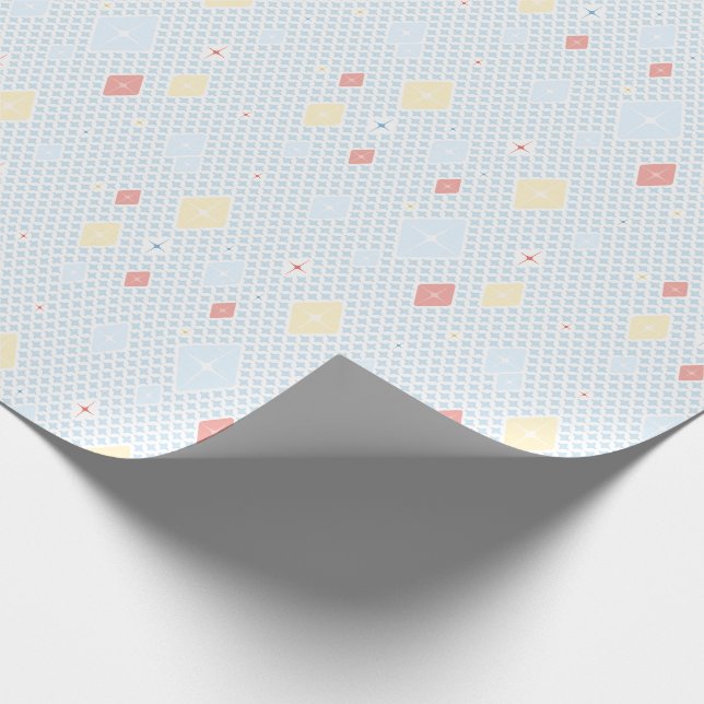 Pastell-Kristall-Stern-Muster-Wrap-Papier Geschenkpapier (Ecke)