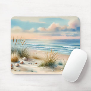 Pastell-Küsten-Dünen-Aquarell Mousepad