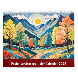 Pastell-Landschaften – Kunstkalender 2026 Kalender
