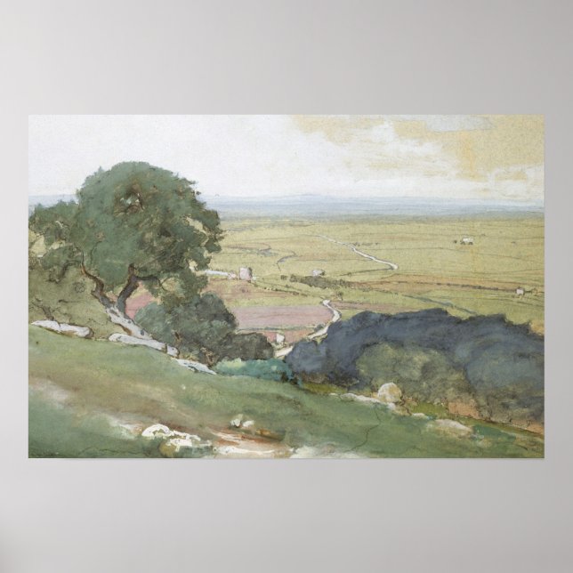 Pastell-Landschaftskunst Poster (Vorne)