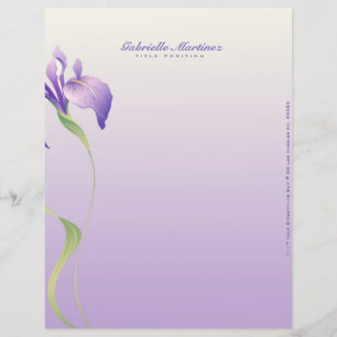 Pastell-Lavendel-Lila-Blume Natürliches Spa Briefkopf