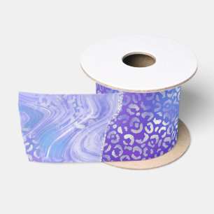 Pastell-Leoparden-Achat Glamouröser abstrakter S Satinband