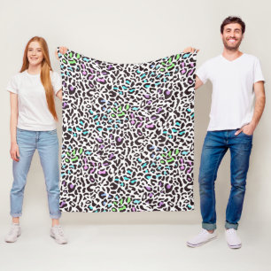 Pastell-Leopardenmuster Fleecedecke
