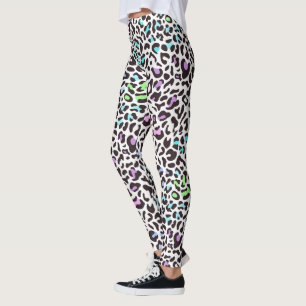 Pastell Leopardenprint Leggings